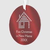 新しい家2017%のpipe%赤い金属の初めてのクリスマス オーナメント (正面)