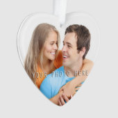 新しい家20XX |の初めてのクリスマスあなたの写真 オーナメント (正面)