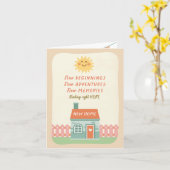 新しい家 おめでとう 新しい冒険がここから始まる カード (黄色い花)