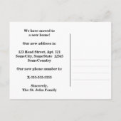 "新しい家!";おもしろい、星のパタカラフルーン 案内ポストカード (裏面)