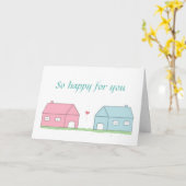 「新しい家」で「幸せ」 カード (黄色い花)