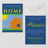 新しい家（クレイオラの形）おめでとう 紹介カード (正面/裏面)