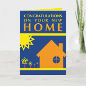 新しい家（サンセットの形）おめでとうございます カード (正面)