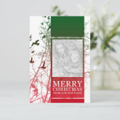 新しい家（シルエット）からの聖降誕祭お目出とう 招待状 (スタンド正面)