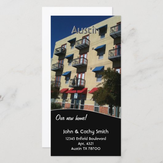 新しい家!住所の変カスタム更 案内状 (正面/裏面)