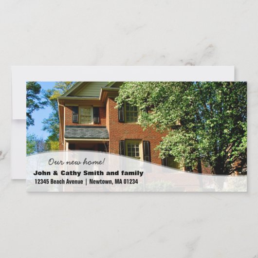 新しい家！住所の変カスタム更 案内状 (正面)