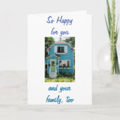 新しい家 – 新しい思い出 – あなたや家族にとっても幸せ カード (正面)