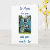 新しい家 – 新しい思い出 – あなたや家族にとっても幸せ カード (黄色い花)