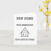 新しい家、新しい思い出、引越し祝いのカード カード (黄色い花)