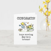 新しい家, 新築祝いカード, 皮肉, 面白い カード (黄色い花)