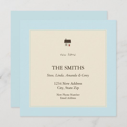 新しい家 案内状 (正面/裏面)