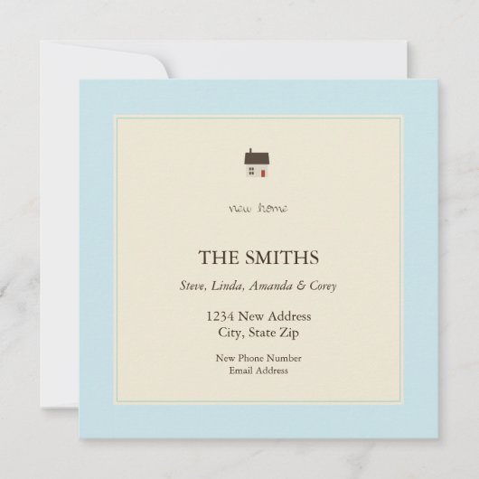 新しい家 案内状 (正面)