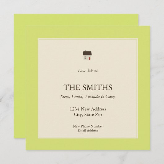 新しい家 案内状 (正面/裏面)