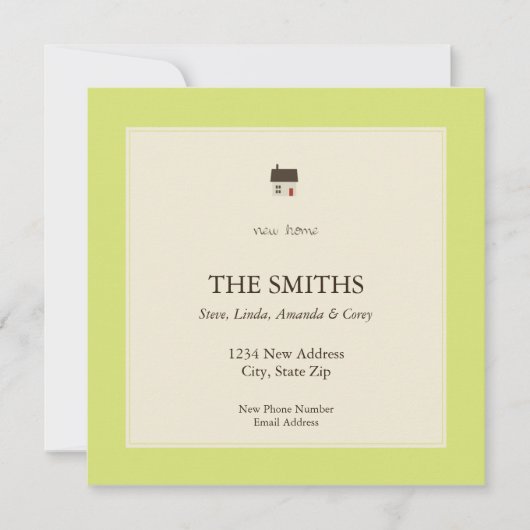 新しい家 案内状 (正面)