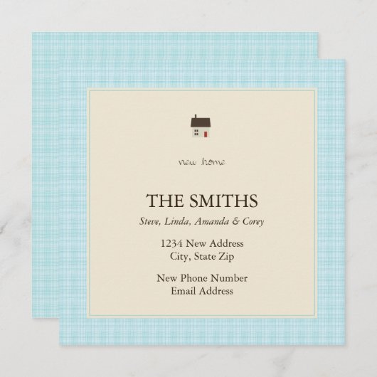 新しい家 案内状 (正面/裏面)