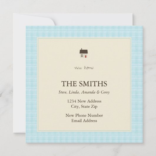 新しい家 案内状 (正面)