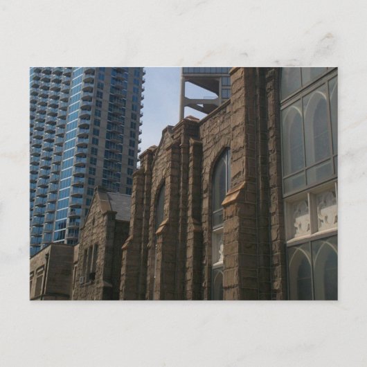 新しい対古いアトランタ ポストカード (正面)