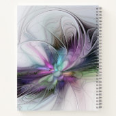 新しい寿命、抽象芸術カラフルフラクタルファンタジー名 ノートブック (裏面)