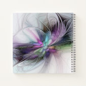 新しい寿命、抽象芸術カラフルフラクタルファンタジー名 ノートブック (裏面)