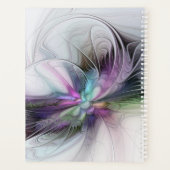 新しい寿命、抽象芸術カラフルフラクタルファンタジー名 プランナー手帳 (裏面)