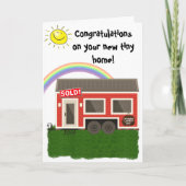 新しい小さなホームカードおめでとう カード (正面)
