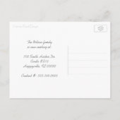 新しい巣かわいい冬のバードハウス移動はがき 案内ポストカード (裏面)