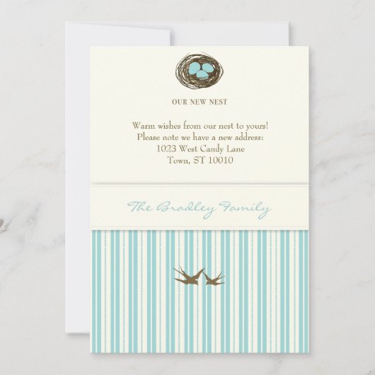 新しい巣の発表 案内状 (正面)