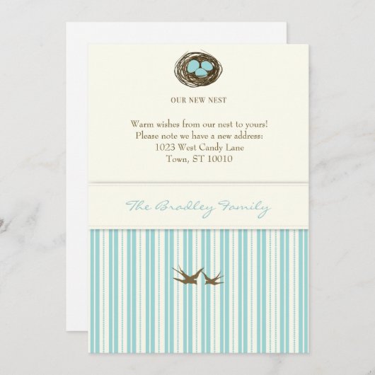 新しい巣の発表 案内状 (正面/裏面)