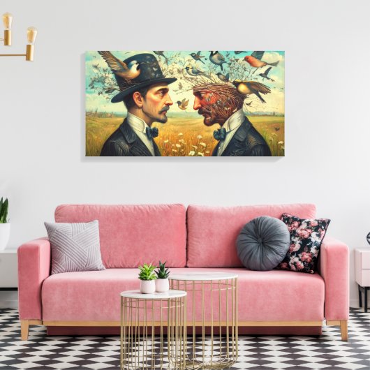 新しい巣を見つける キャンバスプリント (インサイチュ (リビング))