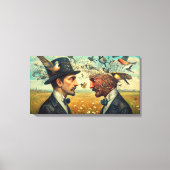 新しい巣を見つける キャンバスプリント (正面)