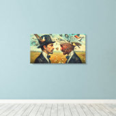 新しい巣を見つける キャンバスプリント (インサイチュ (ウッドフロア))