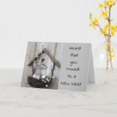 「新しい巣」があなたと新しい家にとってとても幸せ カード (黄色い花)