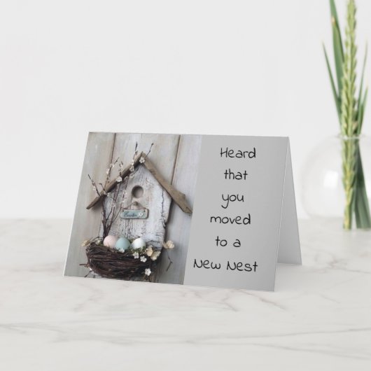 「新しい巣」があなたと新しい家にとってとても幸せ カード (正面)