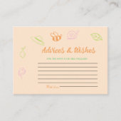 新しい市場からブライダルシャワーアドバイス&WIshe エンクロージャーカード (正面)