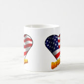 新しい市民の星条旗のハート コーヒーマグカップ (中央)