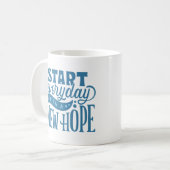 新しい希望を持って毎日スタートする コーヒーマグカップ (正面左)