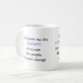 新しい平静の祈りの言葉-マグ コーヒーマグカップ (正面左)