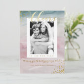 新しい年におめでとう　輝く水彩写真 シーズンカード (スタンド正面)