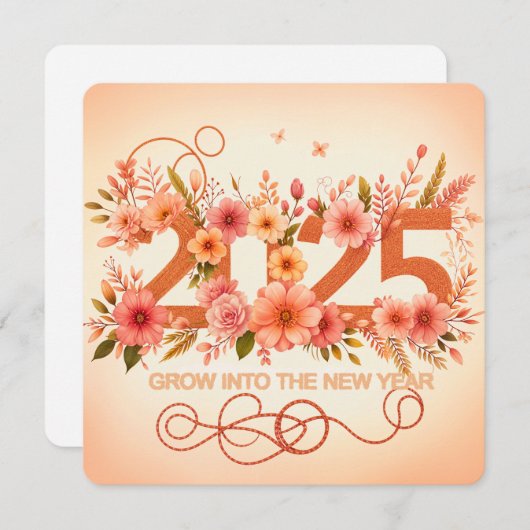 新しい年に成長する シーズンカード (正面/裏面)