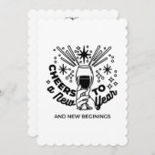 新しい年のお祝いデザインにお酢！ シーズンカード (正面/裏面)