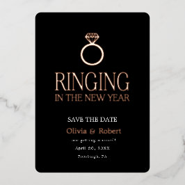 新しい年のはじまりを写真と共に Save the Date でお知らせ 箔シーズンカード