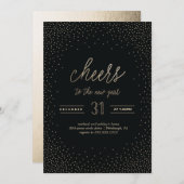 新しい年のはじまりを祝うパーティーのご招待 招待状 (正面/裏面)