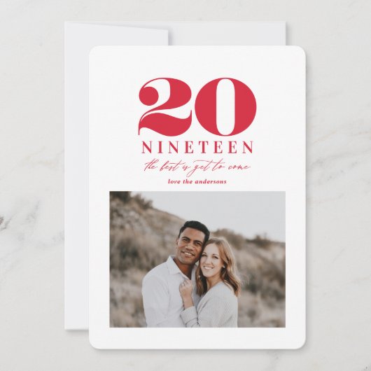 新しい年のグラフィック シーズンカード (正面)