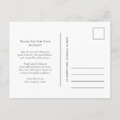 新しい年のビジネス顧客への感謝 ポストカード (裏面)