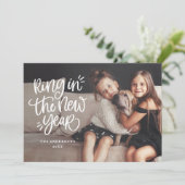 新しい年のホリデー写真カードを飾ろう シーズンカード (スタンド正面)