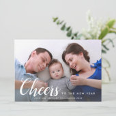 新しい年の伝統的な家族写真におめでとう　ハッピー家族写真 シーズンカード (スタンド正面)