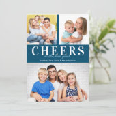 新しい年の写真コラージュ 年賀状 シーズンカード (スタンド正面)