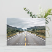 新しい年の新しい冒険 | フォトフラットホリデーカード シーズンカード (スタンド正面)