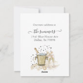 新しい年の発表金ゴールド シーズンカード (裏面)