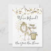 新しい年の発表金ゴールド シーズンカード (正面)